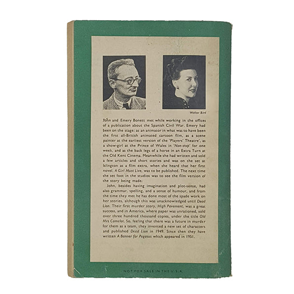 Dead Lion by John and Emery Bonett - Penguin 1953