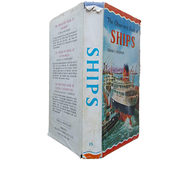The Observer's Book of Ships by Frank E. Dodman (#15) 1970 DJ