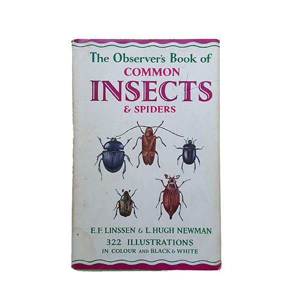 The Observer's Book of Common Insects &amp; Spiders (#17) 1969 DJ