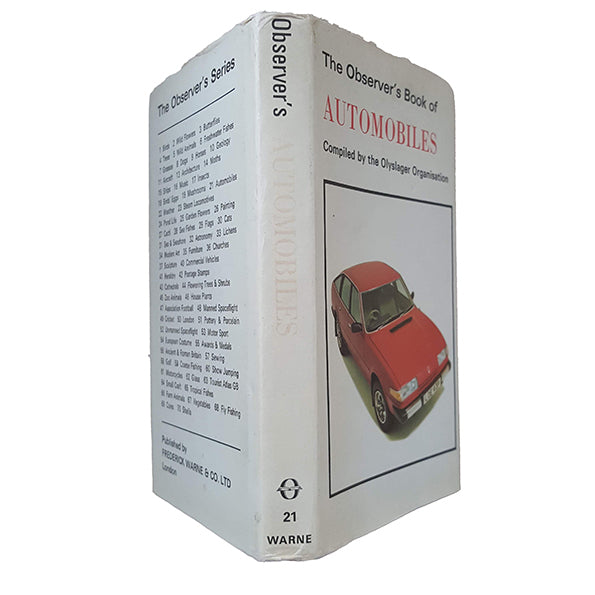 The Observer's Book of Automobiles by Richard T. Parsons (#21) 1977 DJ