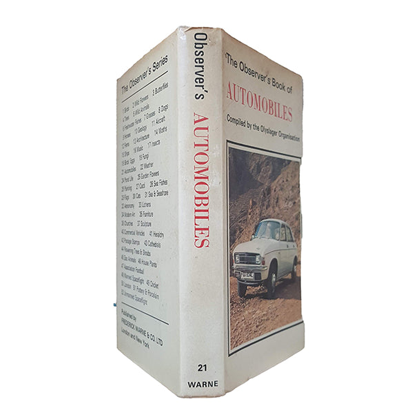 The Observer's Book of Automobiles by Richard T. Parsons (#21) 1974 DJ