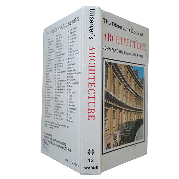 The Observer's Book of Architecture by John Penoyre &amp; Michael Ryan (#13) NO DJ LAMINATED