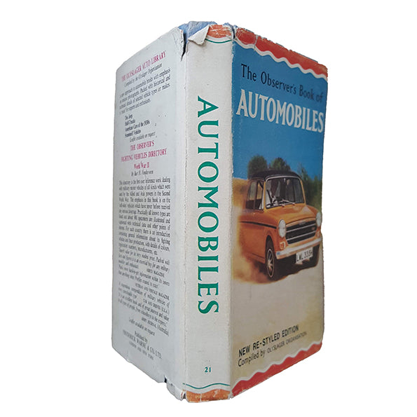 The Observer's Book of Automobiles by Richard T. Parsons (#21) 1970 DJ