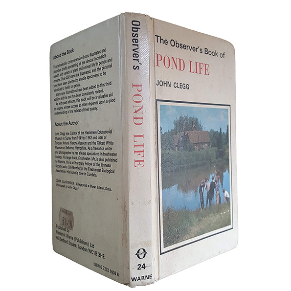 The Observer's Book of Pond Life by John Clegg (#24) NO DJ LAMINATED