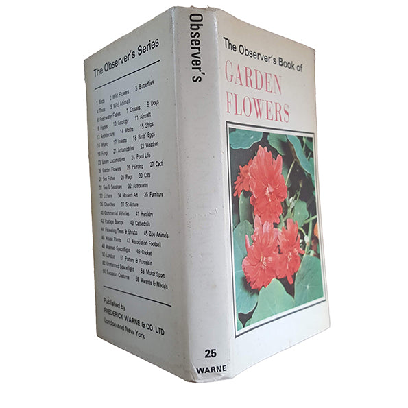 The Observer's Book of Garden Flowers by Arthur King (#25) 1974 DJ