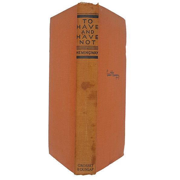 Ernest Hemingway's To Have and Have Not - Grosset 1937