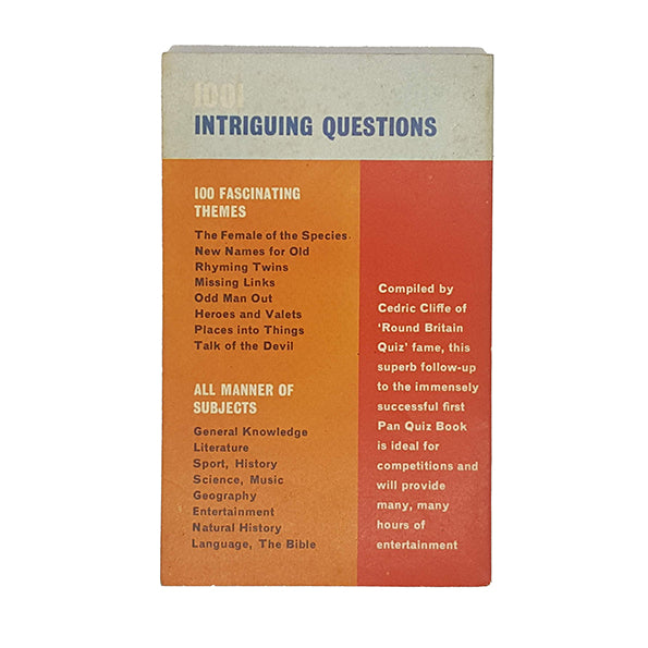 The Second Pan Quiz Book by Cedric Cliffe - Pan Books 1963