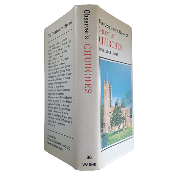 The Observer's Book of Old English Churches by Lawrence E. Jones (#36) 1976 DJ