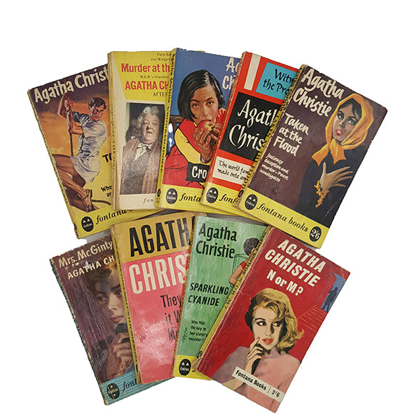 Agatha Christie Vintage 9-Book Collection - Fontana, c.1960s