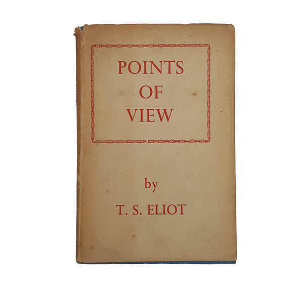 T. S. Eliot's Points of View - Faber, 1965