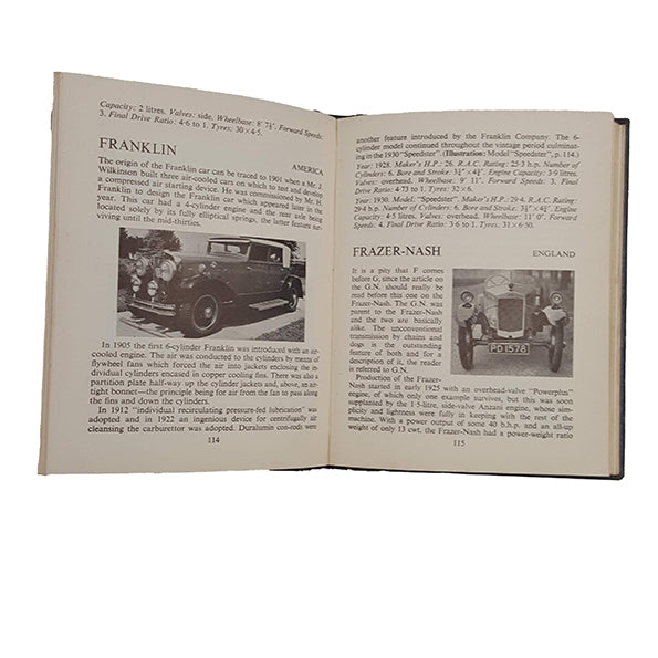 The Vintage Motor Car Pocketbook - First Edition, B. T. Batsford Ltd., 1959