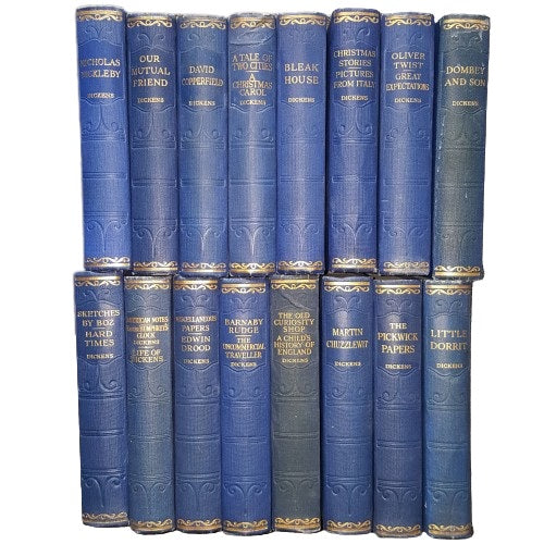 Charles Dickens 16 Blue Books - Hazell, Watson &amp; Viney