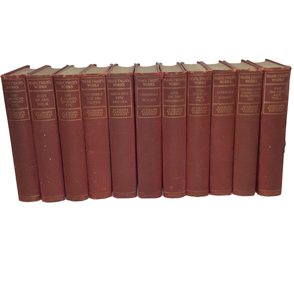Mark Twain Collected Works - Harper, 1903 (11 Red Books)