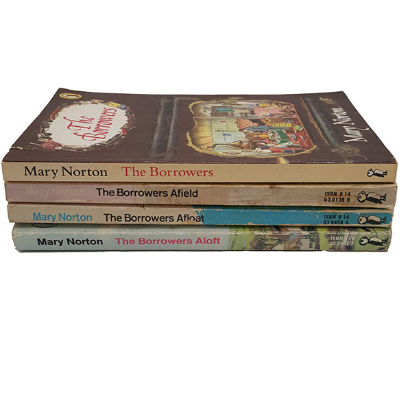 Mary Norton's The Borrowers, Afield, Afloat, Aloft - 4 Puffin Books,