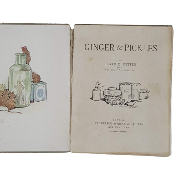 Beatrix Potter's The Tale of Ginger and Pickles - First Edition 1909