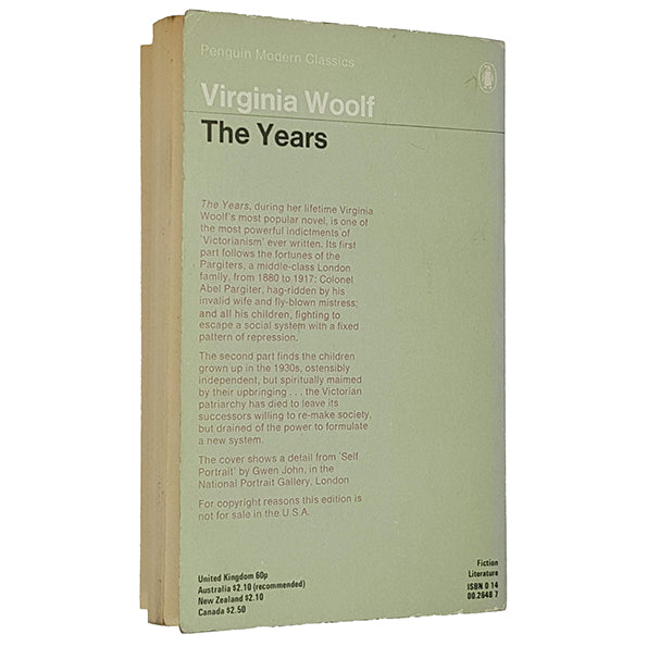 Virginia Woolf's The Years - Penguin 1974