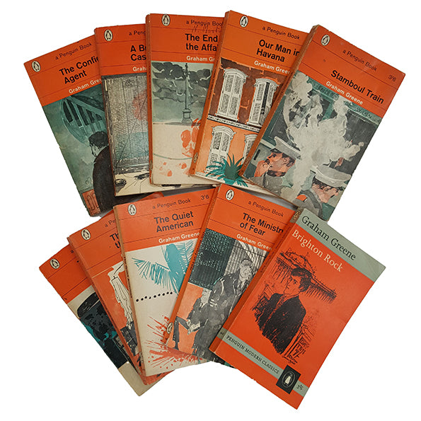 Graham Greene Collected Penguin Paperbacks c.1970s (10 books)