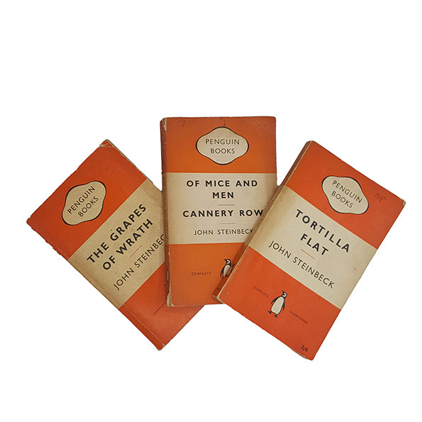 John Steinebeck Collected Penguin Paperbacks c.1950s (3 books)