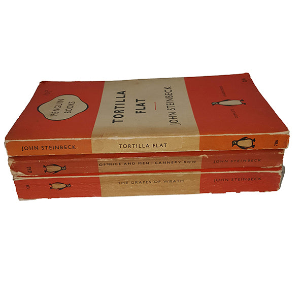 John Steinebeck Collected Penguin Paperbacks c.1950s (3 books)