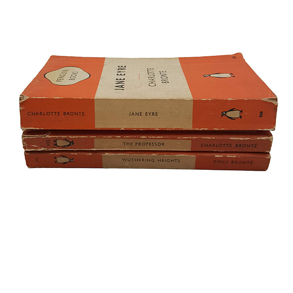 The Bronte Sisters Wuthering Heights, Jane Eyre &amp; The Professor - Penguin, c.1950s (3 books)