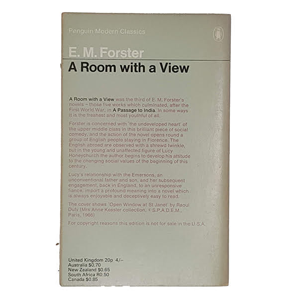 A Room with a View by E. M. Forster - Penguin, 1969