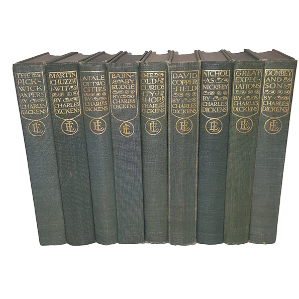 Charles Dickens Collected Works - J. M. Dent, 1928 (9 Green Books)