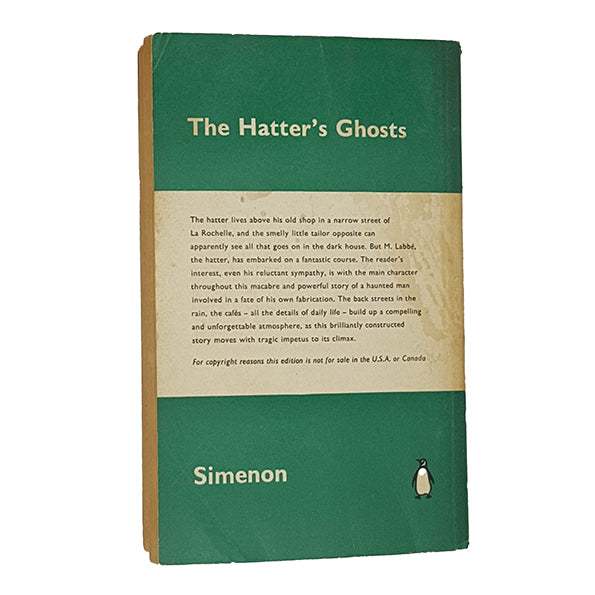 Simenon's The Hatter's Ghosts - Penguin 1961