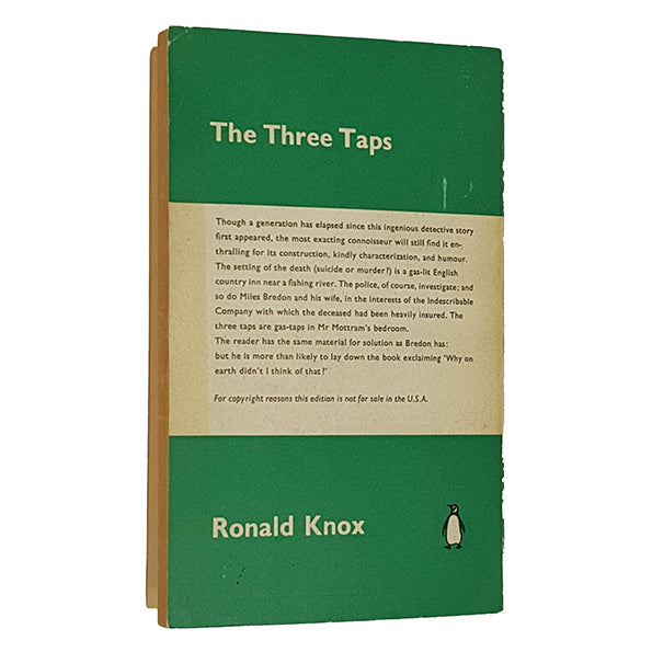 The Three Taps by Ronald Knox - Penguin 1961