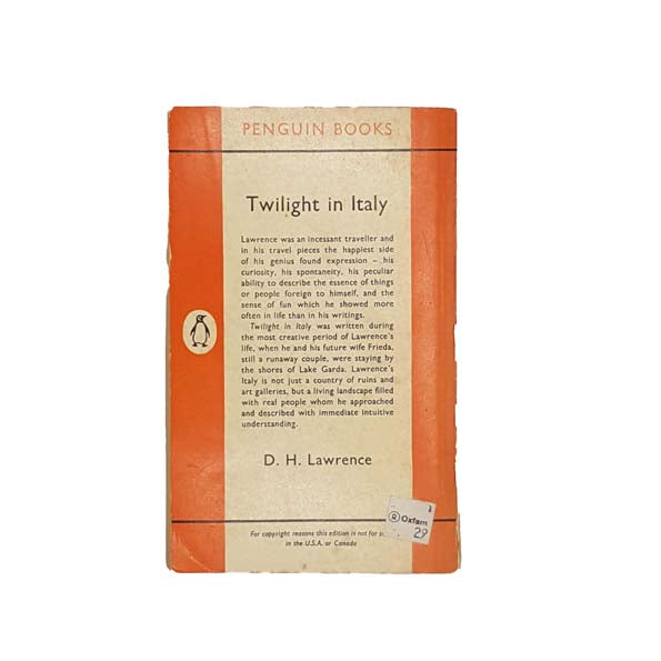 Twilight in Italy by D. H. Lawrence - Penguin, c1962