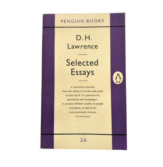D. H. Lawrence's Selected Essays - Penguin, c.1960s