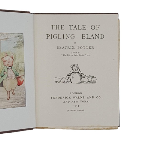 Beatrix Potter's The Tale of Pigling Bland - First Edition Warne 1913
