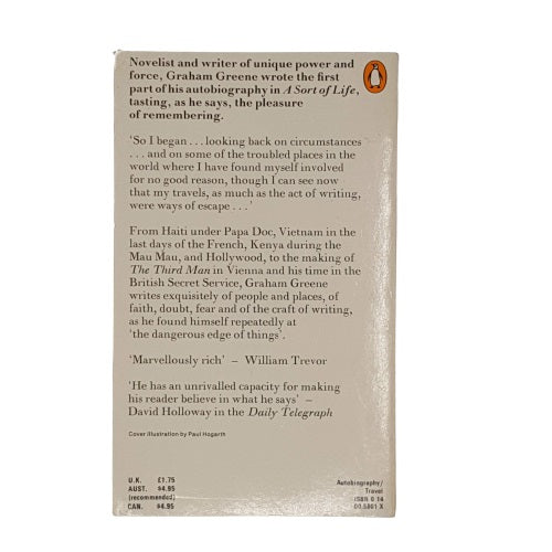 Ways of Escape by Graham Greene - Penguin, 1981