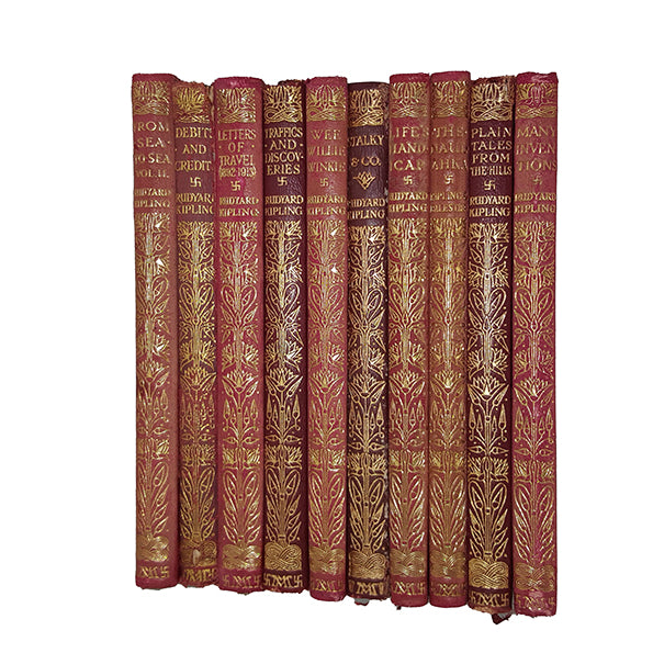Rudyard Kipling Collected Works - Macmillan, c.1920 (10 Books)