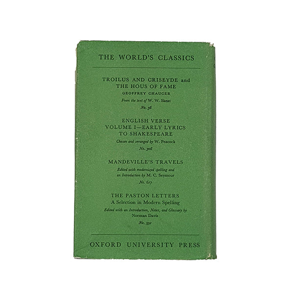 Geoffrey Chaucer's Canterbury Tales - Oxford 1968