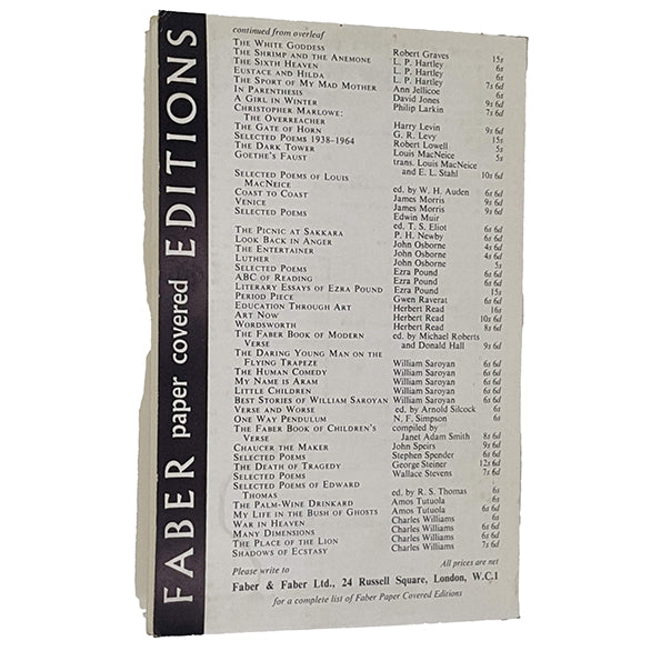 T.S. Eliot's Dante - First Edition Faber 1965