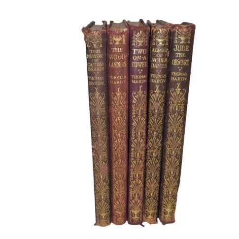Thomas Hardy 5 Leather Books, Macmillan, 1920s