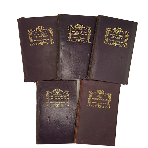 Thomas Hardy 5 Leather Books, Macmillan, 1920s