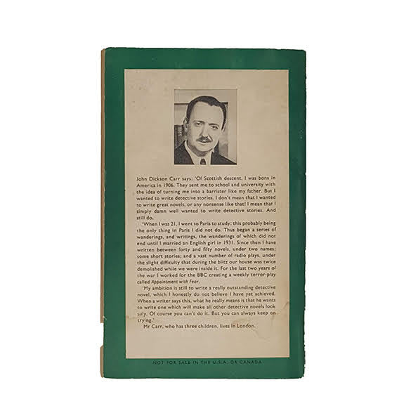 Below Suspicion by John Dickson Carr - Penguin, 1956