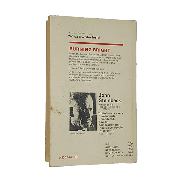 John Steinbeck&#39;s Burning Bright - Pan Books 1970