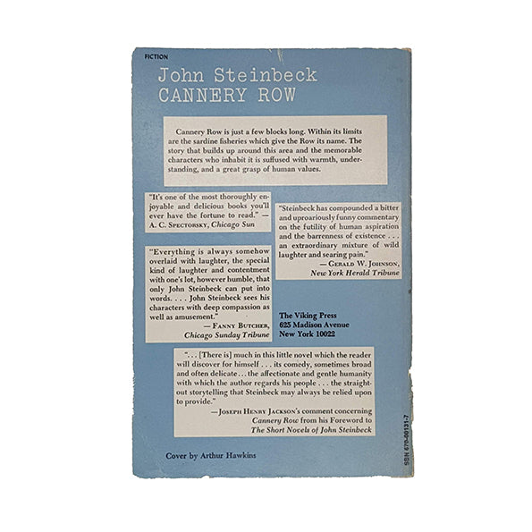 John Steinbeck s Cannery Row Viking Press 1972 Country House