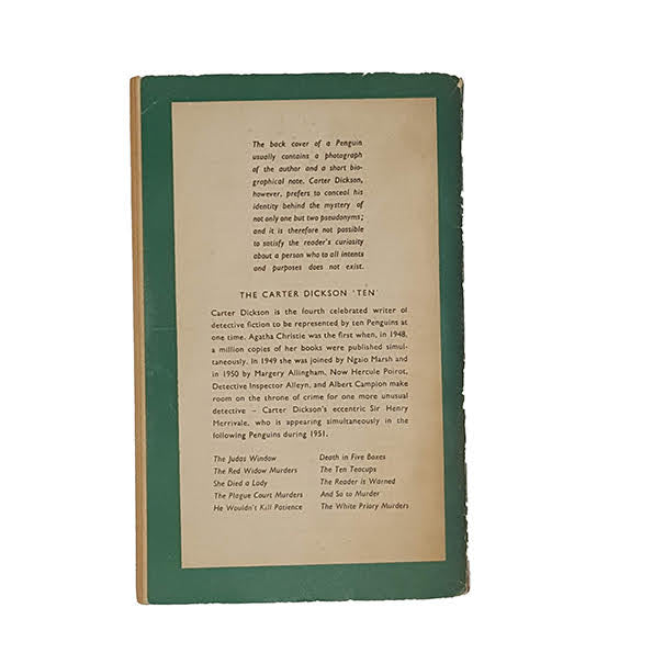 The Ten Teacups by Carter Dickson - Penguin, 1951