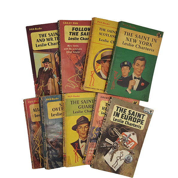 Leslie Charteris' The Saint (9 Book Collection) Pan Books, 1950s