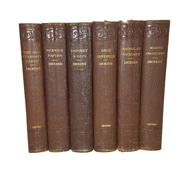 Charles Dickens 6 Leather-bound Books
