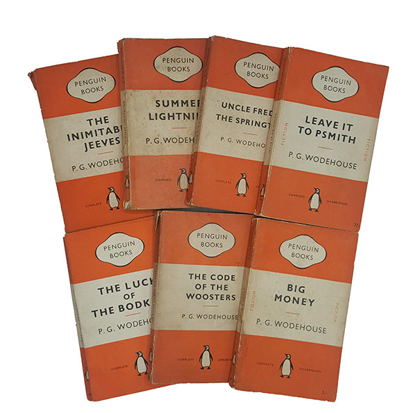 P. G. Wodehouse Vintage Penguin Book Collection, 1950s (7 Books)