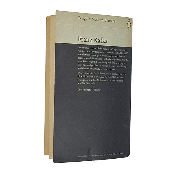 Metamorphosis and Other Stories by Franz Kafka - Penguin 1966