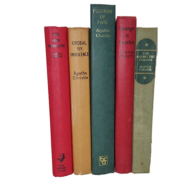 Agatha Christie 5 Vintage Book Collection, 4.50 From Paddington; Ordeal by Innocence Etc.  (5 Books)