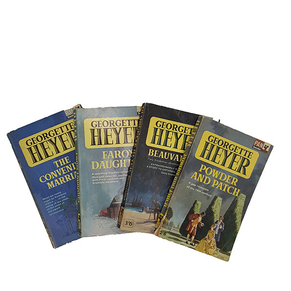Georgette Heyer 4 Vintage Pan Paperbacks, c.1960s