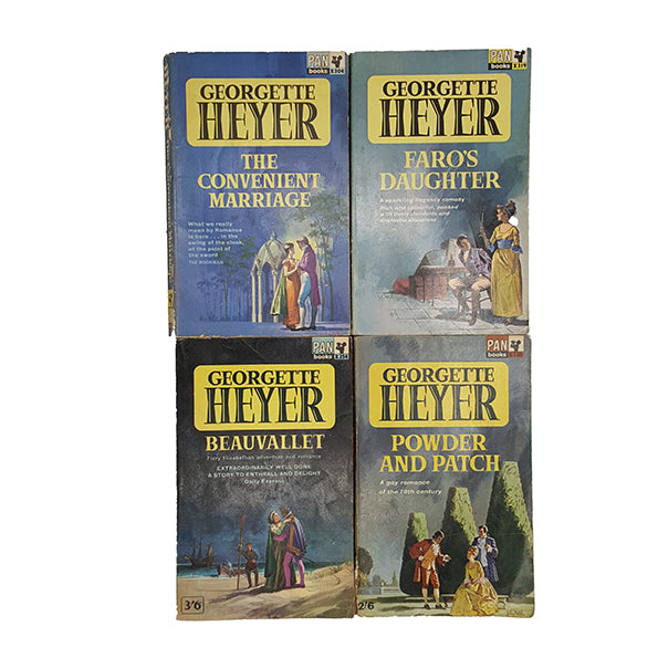Georgette Heyer 4 Vintage Pan Paperbacks, c.1960s