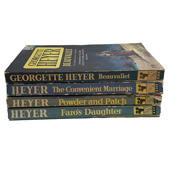 Georgette Heyer 4 Vintage Pan Paperbacks, c.1960s