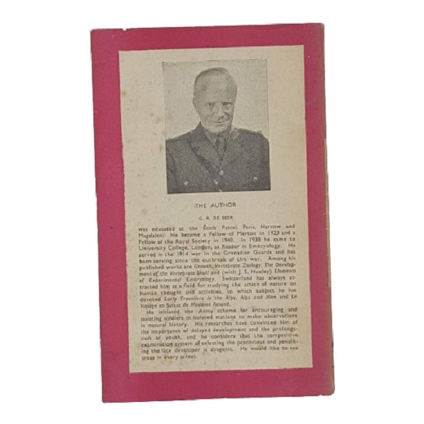 Escape to Switzerland by G. R. de Beer - Penguin 1945